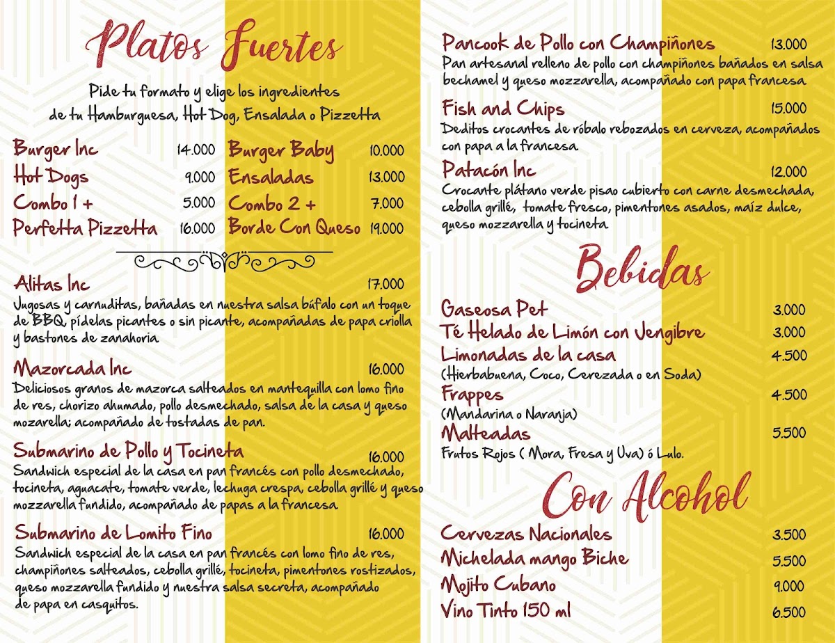 Menu - Burger Inc photo 1