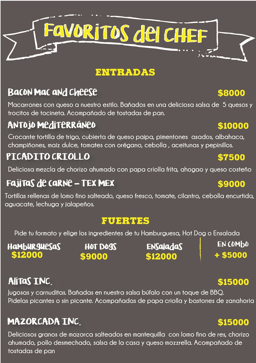 Menu - Burger Inc photo 3